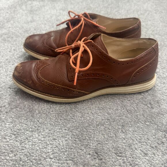 Cole Haan Lunar Grand Wingtip Oxford Leather Comfort Dress Shoes Mens 7 Brown main image 16